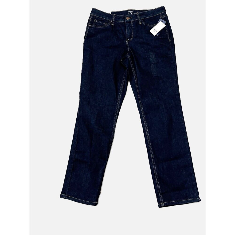 Crown & Ivy Straight Leg Dark Wash Jeans Size 10 Short NWT